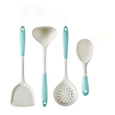 kaufen Großhandelspreis Silikon Küchenutensilien Löffel Schaufeln Zwei Farben Nicht-Stick Kochgeschirr 4-teiliges Set von Kochgeschirr online manufacture
