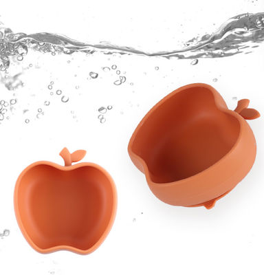 Baby-Silicone-Essteller in Apfelform Baby-Silicone-Ergänzungs-Essensschüssel Baby-Selbstfütterungs-Silicone-Schüssel
