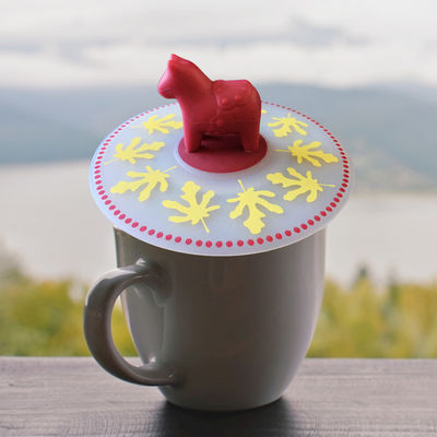 Anpassbares süßes Zeichentrickfilm-Kaffeebecher Silikon-Deckel wiederverwendbar Staubdichtes Becherdeckel, Saugdeckel Versiegelung Deckel
