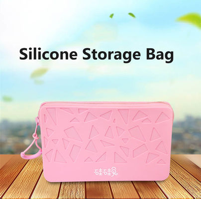 Neue Silikon-Kosmetik-Tasche für den individuellen Gebrauch Kosmetik-Organisator Große Kapazität Wasserdichtes Reißverschluss Reisetasche
