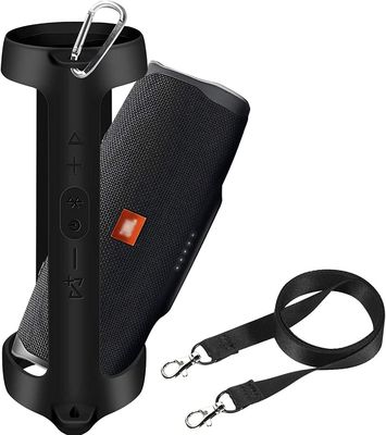 Bluetooth-Lautsprecher Silikon-Schutzdeckel mit Schulterband und Haken und Schleife Lautsprecher Silikon-Speicher-Dekettdeckel