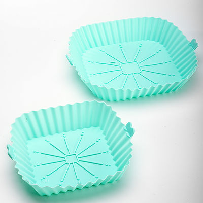 Luftfritter Silikon Topf Lebensmittelqualität Sicherheit Luftfritter Ofen Zubehör Quadrat leicht zu reinigen Luftfritter Silikon Liner